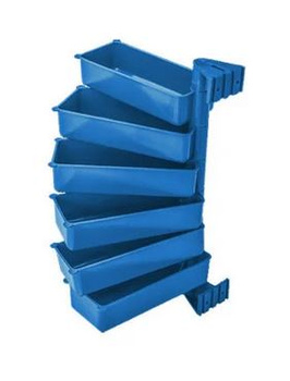 Pivot - zestaw 6 pojemników obrotowych niebieski