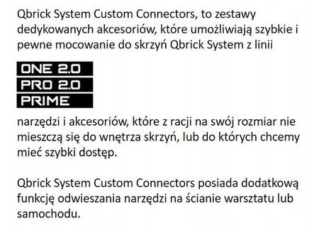 Szybkozłączki do molet Qbrick System Custom Connectors Set 2