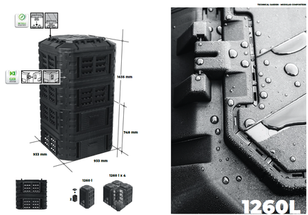 Kompostownik MODULARNY 1260L