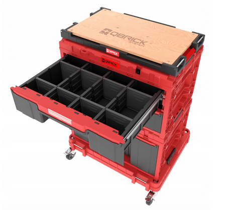 Qbrick System ONE Workshop Drawers SET 7 Red Ultra HD