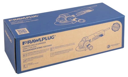 Szlifierka kątowa 1500W z płynną regulacją prędkości, śr. tarczy 125mm, 230V AC