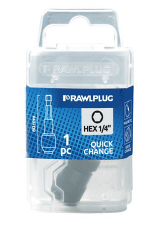 Adapter z szybką wymianą bitów 60 mm - opakowanie plastikowe - 1 szt