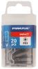 Udarowe bity Pozidriv PZ3, 25 mm - opakowanie plastikowe - 20 szt.