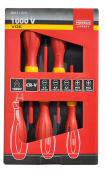 Zestaw wkrętaków izolowanych 1000V VDE 6cz