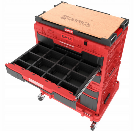 Qbrick System ONE Workshop Drawers SET 5 Red Ultra HD