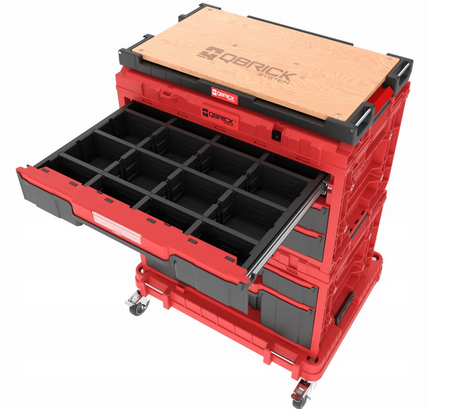 Qbrick System ONE Workshop Drawers SET 5 Red Ultra HD