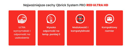 QBRICK Skrzynka PRO Drawer 3 Toolbox 2.0 RED Expert