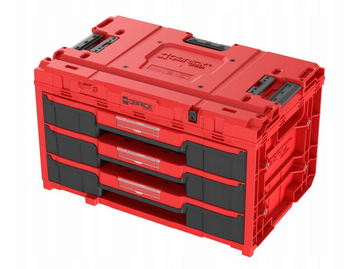 QBRICK SYSTEM ONE Drawer 3 Toolbox 2.0 RED ULTRA HD Szuflady