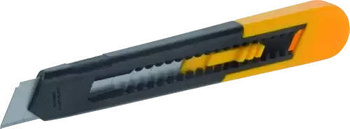 Nóż na ostrza łamane 18 mm zołto-szary 