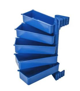 Pivot - zestaw 5 pojemników obrotowych niebieski