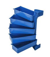 Pivot - zestaw 5 pojemników obrotowych niebieski