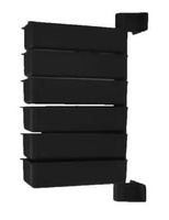 Eko Pivot - zestaw 6 pojemników obrotowych czarny