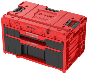 Skrzynka z szufladami Qbrick System ONE 2.0 DRAWER 2 Plus TOOLBOX EXPERT RED Ultra HD Custom