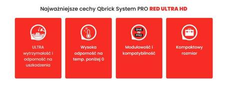 QBRICK Skrzynka PRO Drawer 3 Toolbox 2.0 RED Expert